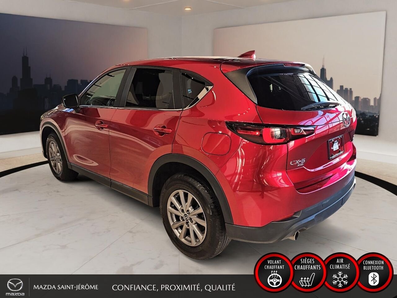 2024 Mazda CX-5 GS | AWD | SIMILICUIR | HAYON ÉLECTRIQUE | VOLANT CHAUFFANT Red Saint-Jérôme - photo #9