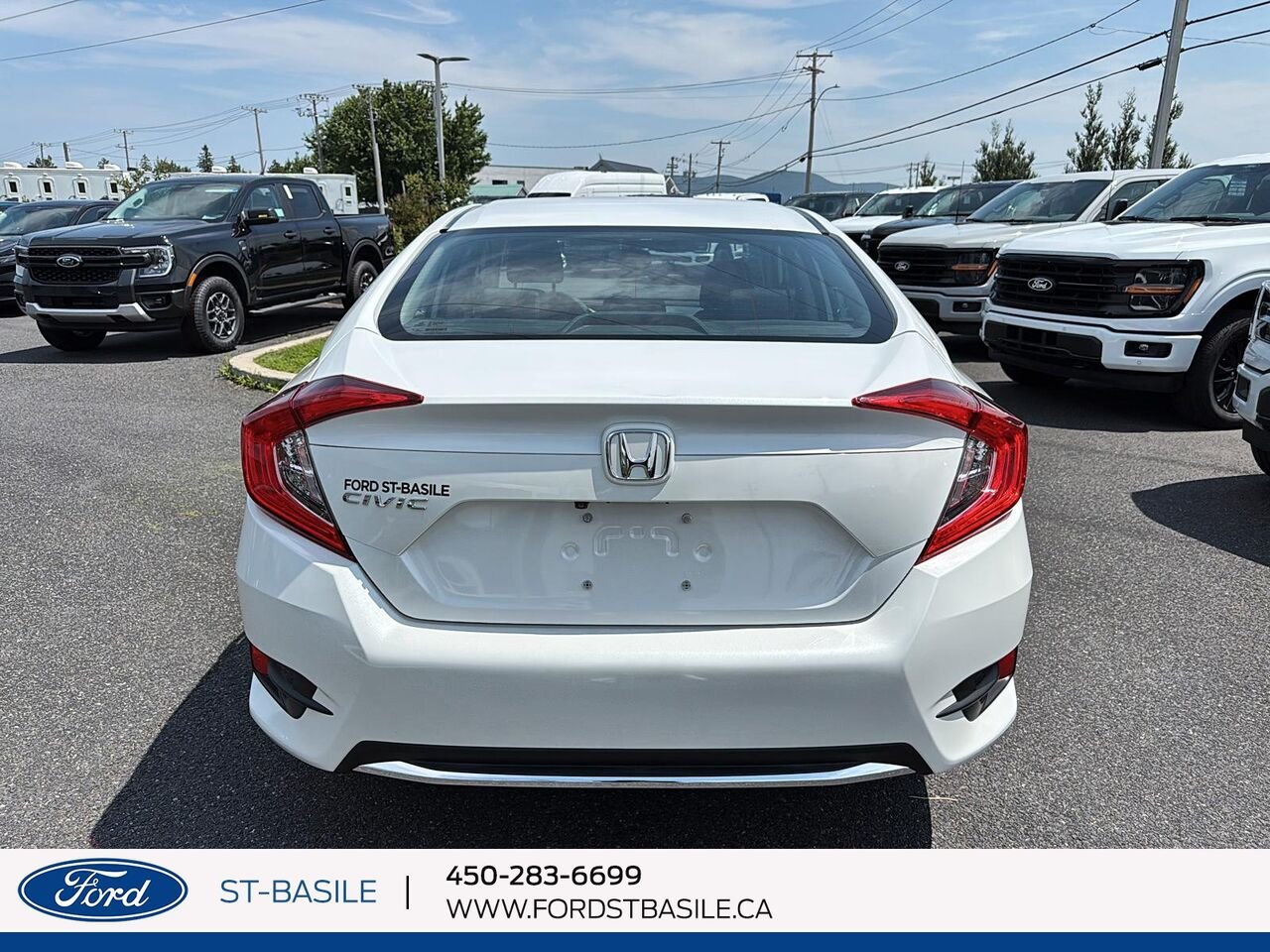2020 HONDA CIVIC White Saint-Basile-le-Grand - photo #6