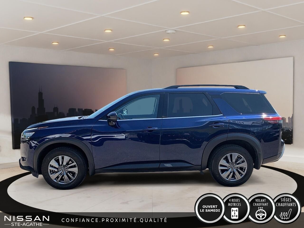 2024 Nissan Pathfinder SV 4RM Blue Saint-Jérôme - photo #5