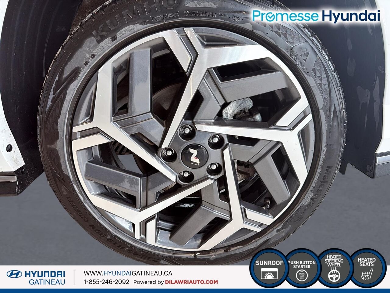 2024 Hyundai Kona 1.6T N Line ***awd , cuir, toit ouvrant, *** White Ottawa & Gatineau - photo #5