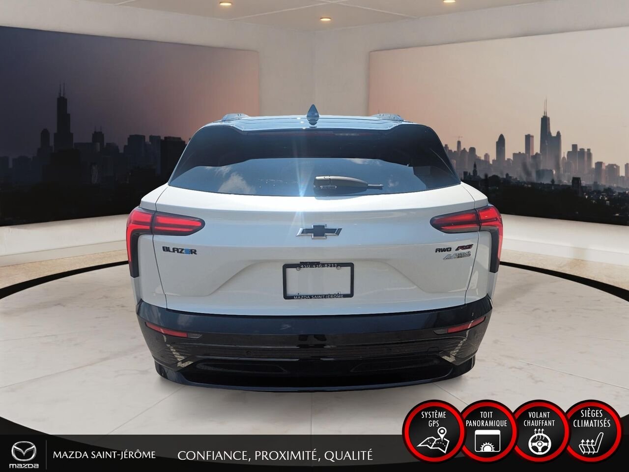 2025 Chevrolet Blazer EV RS | AWD | TOIT PANORAMIQUE | 85 kWh | SIÈGES VENTILÉS White Saint-Jérôme - photo #6