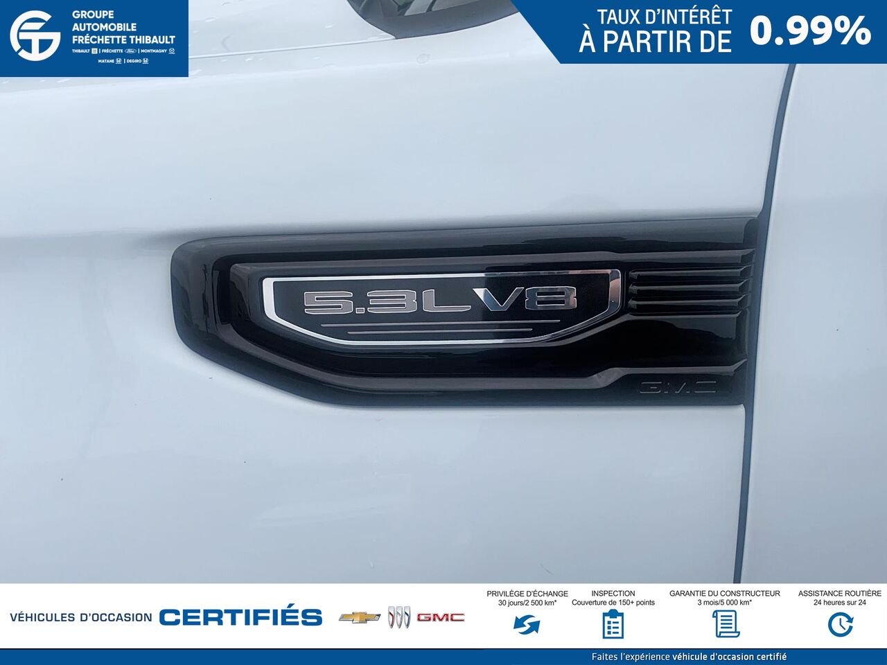 GMC SIERRA Elevation cabine multiplace 4RM 157 po 2024 Blanc Montmagny - photo #7