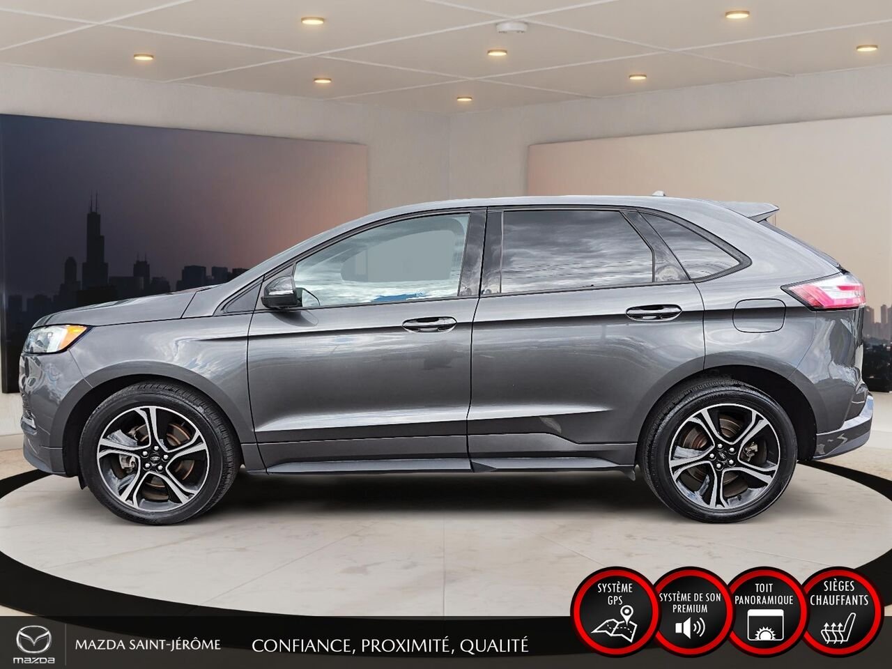 2020 Ford Edge ST | TOIT PANO | AWD | CUIR | Grey Saint-Jérôme - photo #11