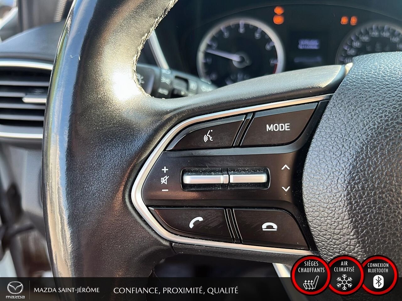 2019 Hyundai Santa Fe 2.4L PREFERRED | AWD | VOLANT CHAUFFANT | RÉG. ADAPTATIF | White Saint-Jérôme - photo #14