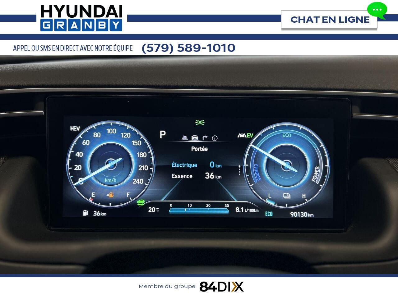 Hyundai Tucson hybride rechargeable 2024 Bleu Granby - photo #17