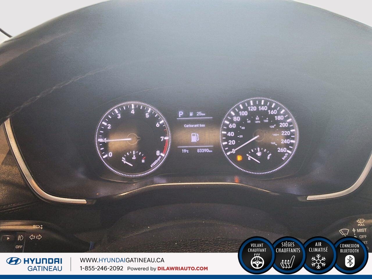 2019 HYUNDAI SANTA FE S *** AWD *** Sieges chauffants *** camera de recul *** Black Ottawa & Gatineau - photo #12