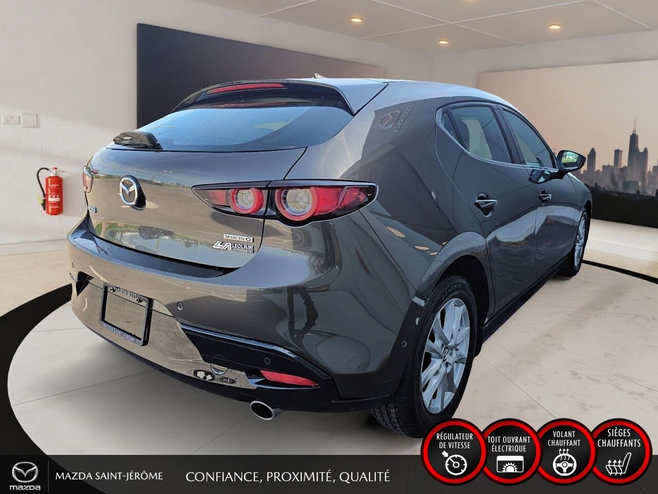 Mazda Mazda3 Sport GT | TOIT OUVRANT | CUIR | AUTOMATIQUE 2020 Gris Saint-Jérôme - photo #5