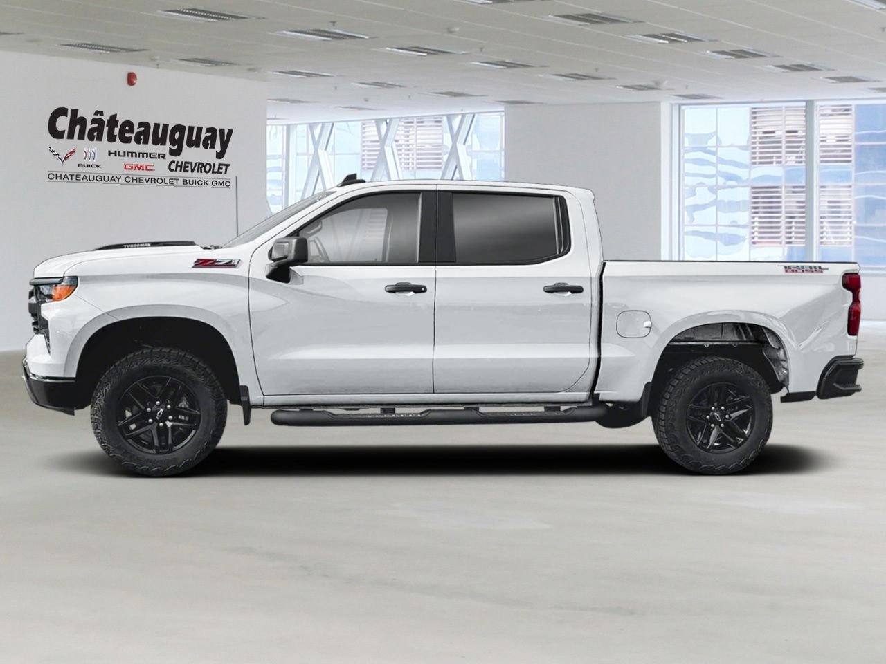 2026 CHEVROLET Silverado 1500 K1500 SILVERADO CREW CAB CUSTOM TRAIL BOSS STD/BOX (2CX) TK Summit White Châteauguay - photo #1