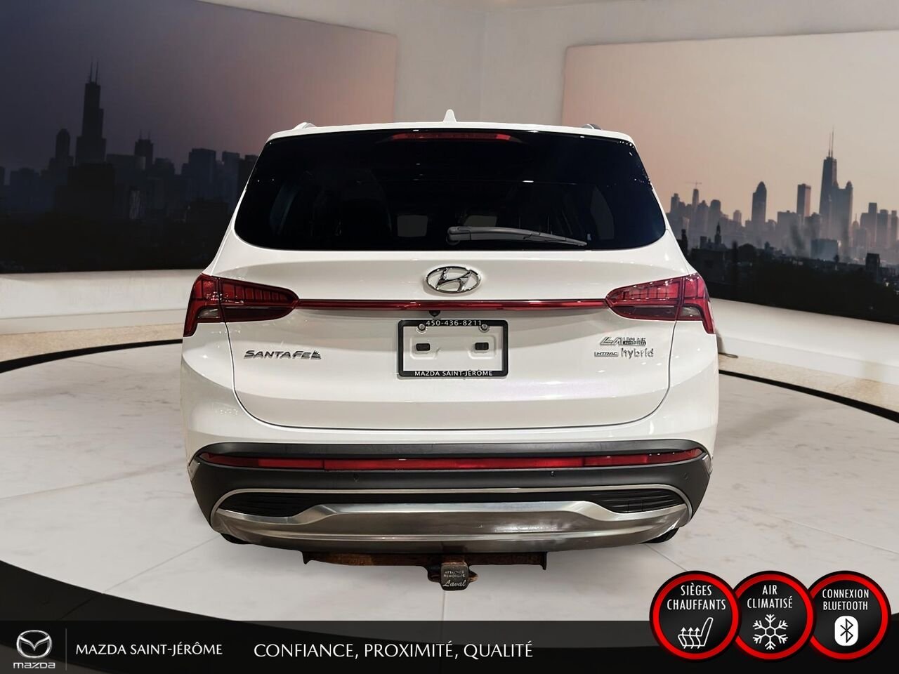 2022 Hyundai Santa Fe Hybrid Preferred Trend hybride | TOIT PANORAMIQUE | CUIR | AWD White Saint-Jérôme - photo #6