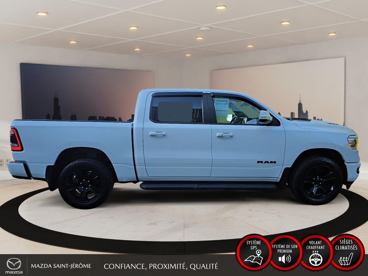 2022 Ram 1500 Sport | caisse de 5 pi 7 po | CUIR | 4X4 | White Saint-Jérôme - photo #4
