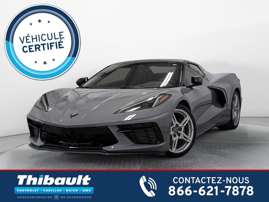 CHEVROLET CORVETTE STINGRAY CABRIOLET Exhaust Performance Suspension Active Bas Km 2024 GRIS LOUP DE MER- TRIPLE COUCHE