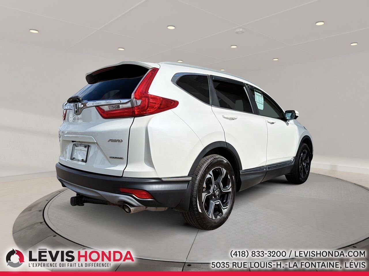 Honda CR-V Touring AWD Touring Traction Intégrale 2018 Blanc Lévis - photo #9