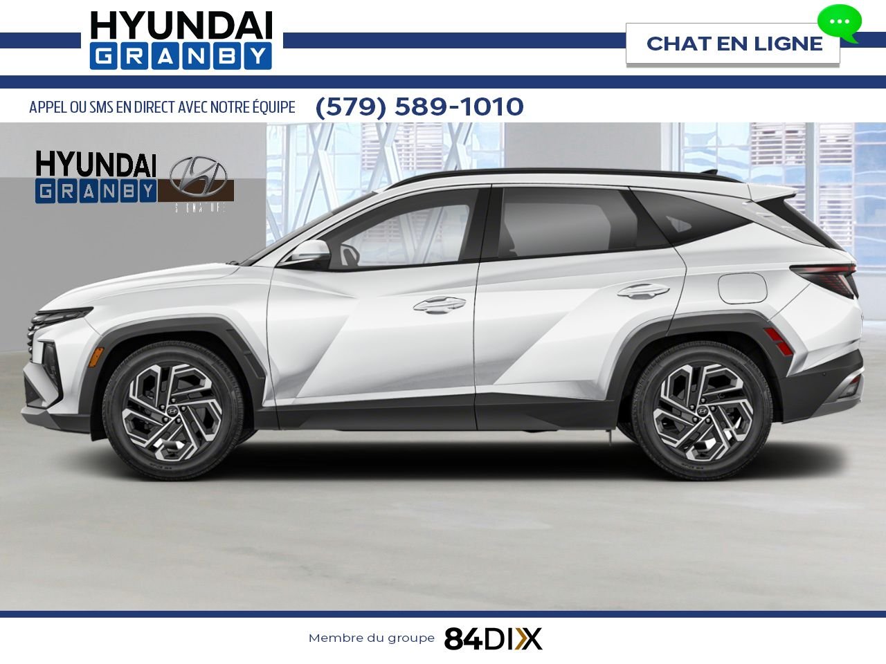 HYUNDAI Tucson hybride rechargeable 2026 Blanc cristal Granby - photo #1