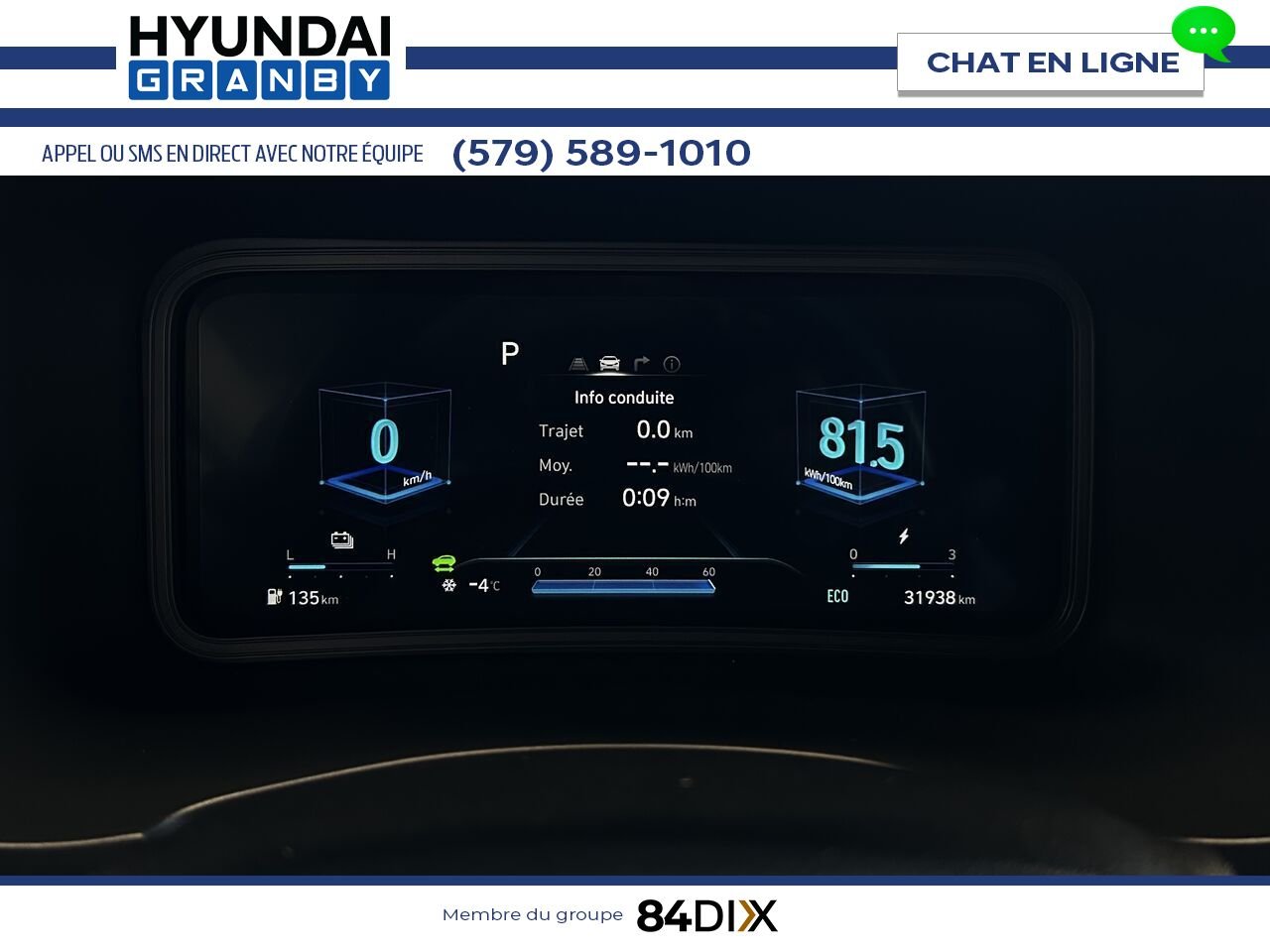 Hyundai Kona électrique 2023 Blanc Granby - photo #17