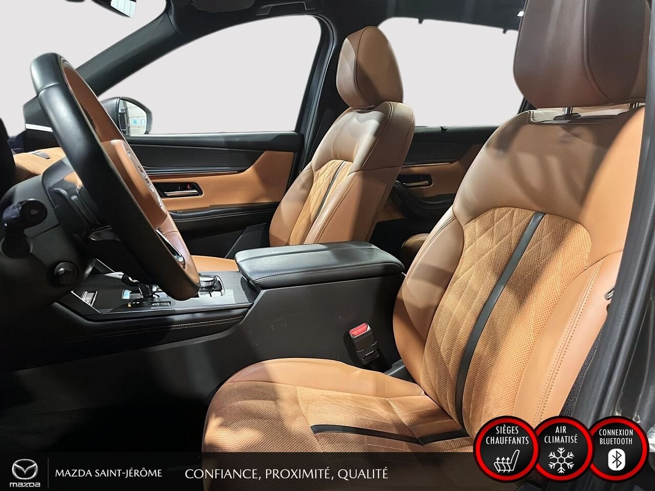 2024 Mazda CX-90 hybride léger Signature | TOIT PANORAMIQUE | AWD | CUIR NAPPA | SIEGES CAPITAINES Grey Saint-Jérôme - photo #17