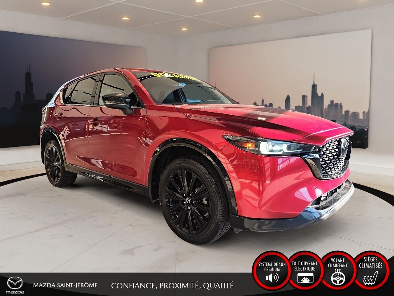 2023 Mazda CX-5 SPORT | CUIR | TOIT OUVRANT | AWD Red Saint-Jérôme - photo #3