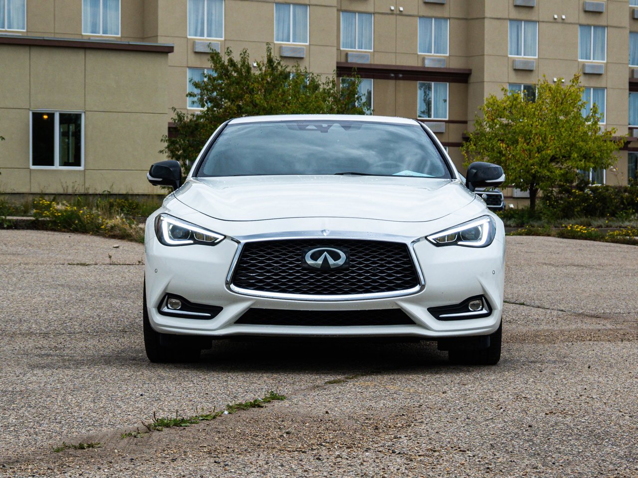 2017 INFINITI Q60 2dr Cpe 3.0t White Sherwood Park - photo #2