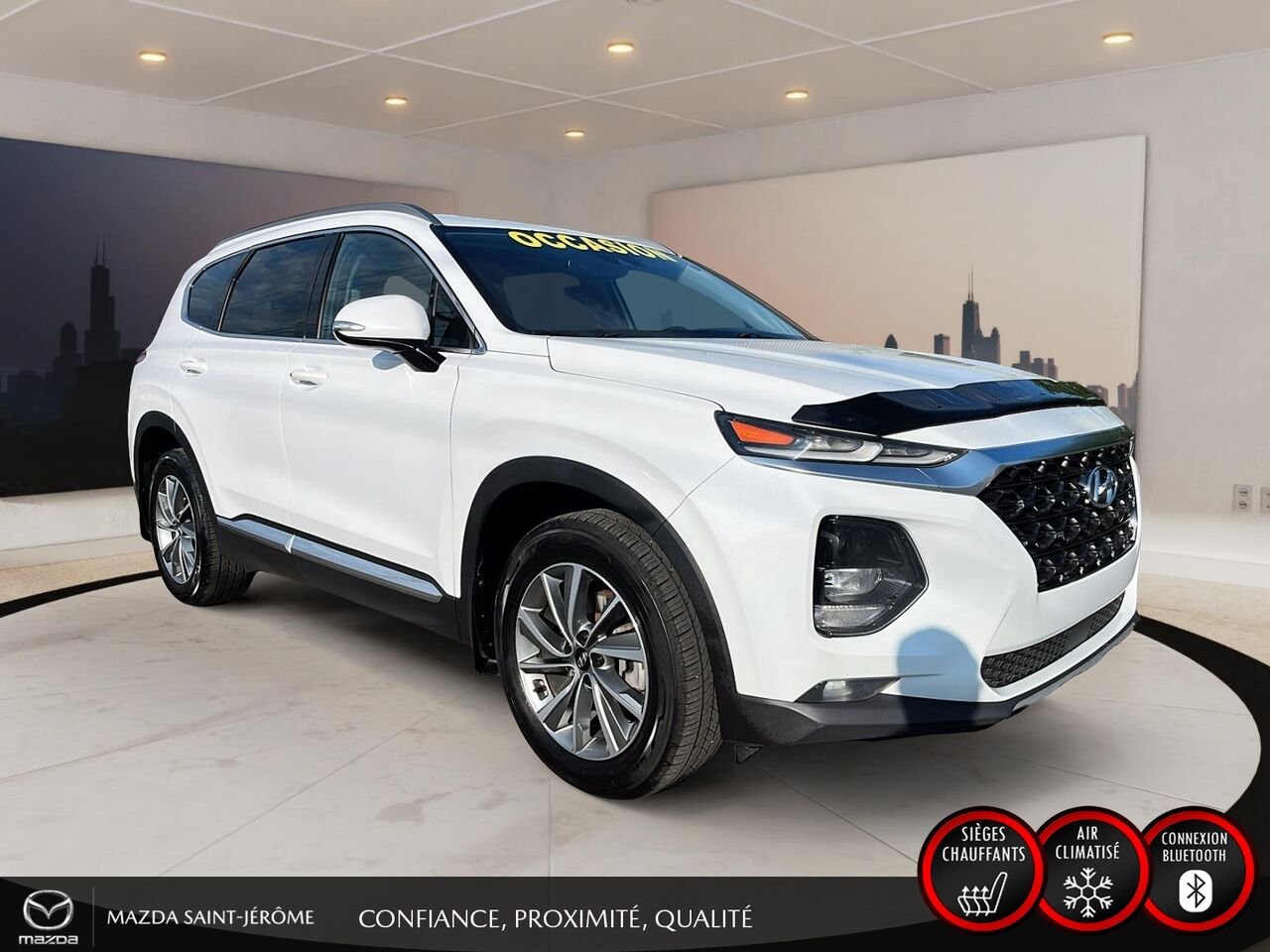 2019 Hyundai Santa Fe 2.4L PREFERRED | AWD | VOLANT CHAUFFANT | RÉG. ADAPTATIF | White Saint-Jérôme - photo #3