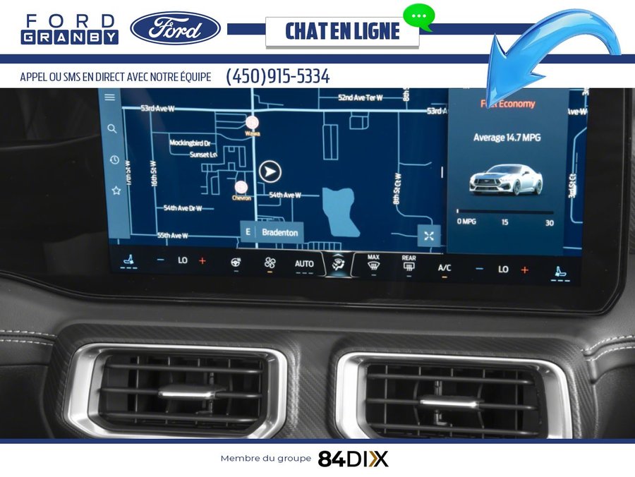 Ford Mustang GT haut niveau décapotable 2024 Noir ombre