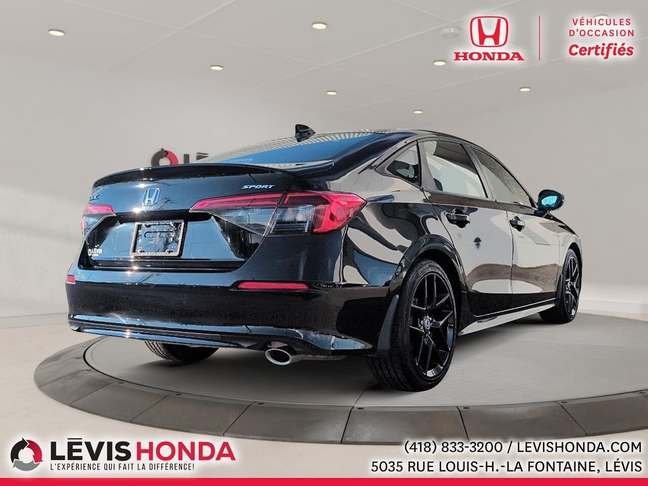 Honda Civic Sport-B Sport-B CVT 2023 Noir Lévis - photo #9