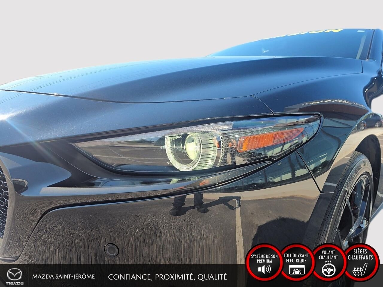 2022 Mazda Mazda3 Sport GT | CUIR | TOIT OUVRANT | AUTOMATIQUE | Black Saint-Jérôme - photo #1