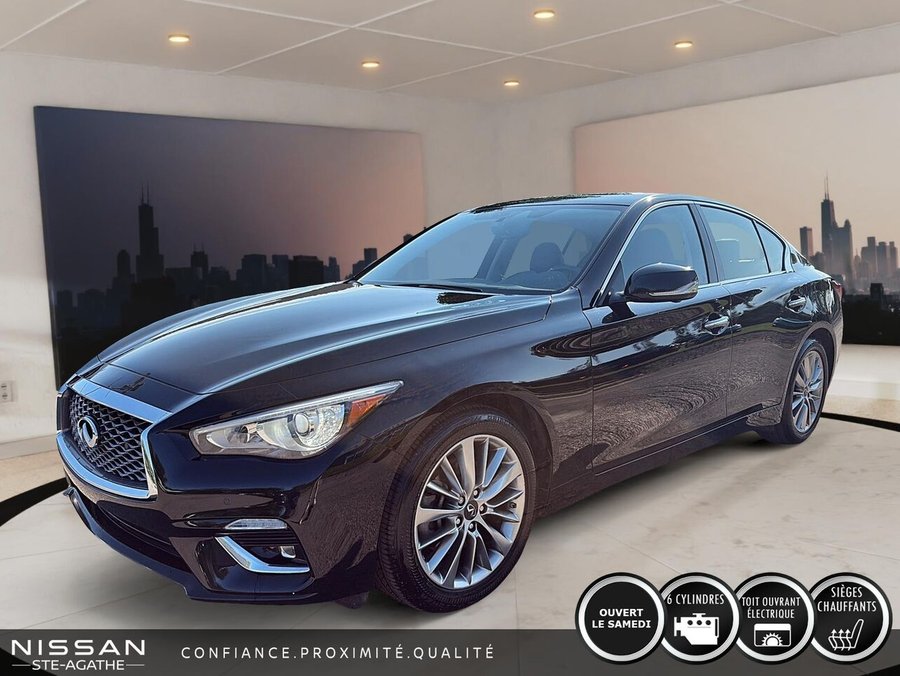 INFINITI Q50 LUXE| TOIT| AWD| CARPLAY 2024 Noir