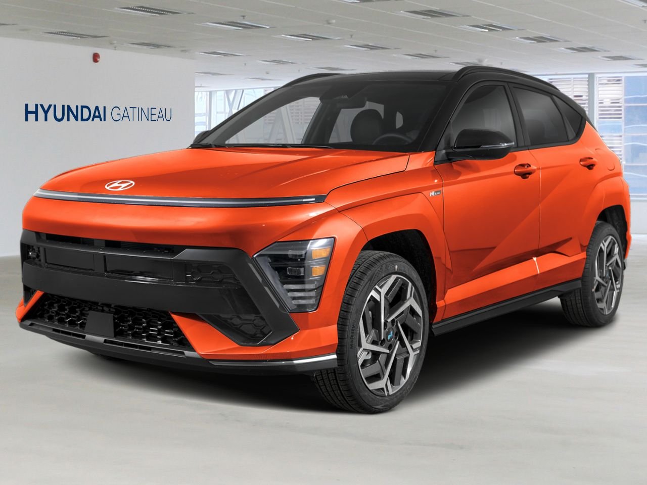 Hyundai Kona 2026 Orange Soultronic avec toit Noir abyssal Gatineau - photo #0