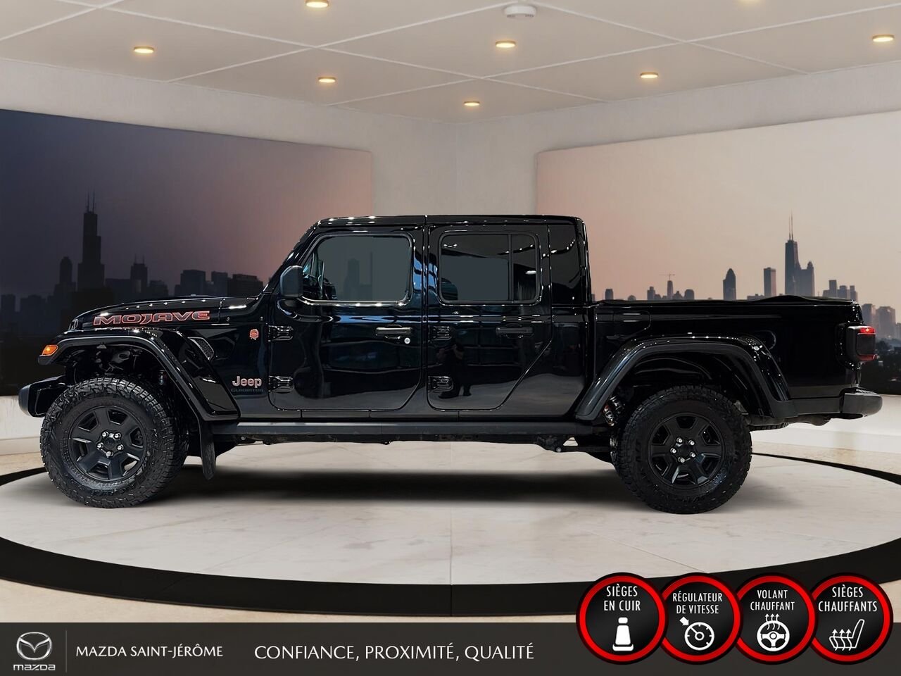 2021 Jeep Gladiator MOJAVE | DEUX TOITS | CUIR | PNEUS TOUT-TERRAIN LT285 | 4X4 Black Saint-Jérôme - photo #11