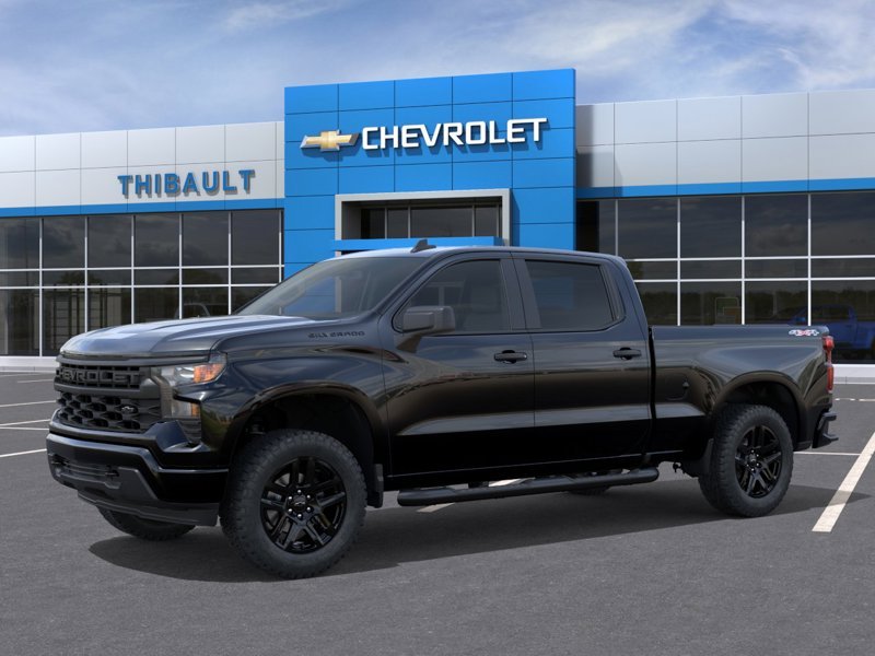 CHEVROLET SILVERADO 1500 Custom cabine multiplace 4RM 157 po 2026 Noir