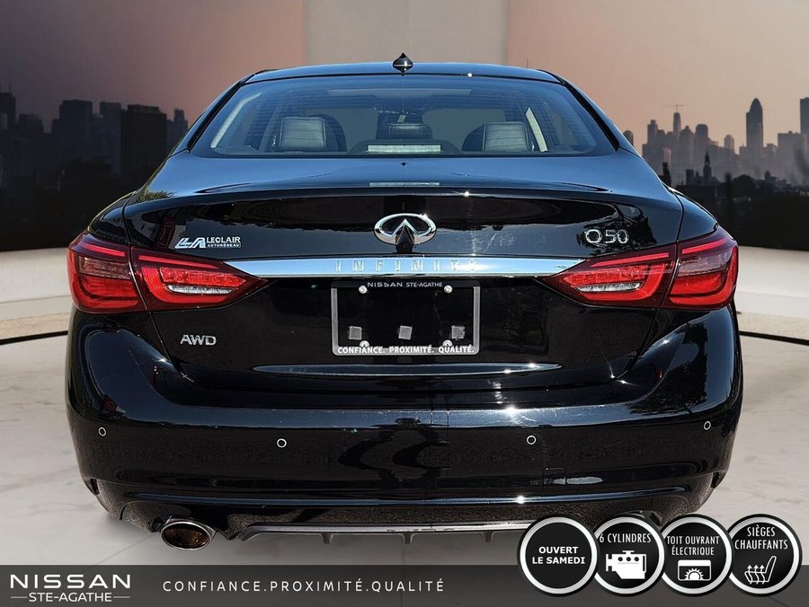 INFINITI Q50 LUXE| TOIT| AWD| CARPLAY 2024 Noir