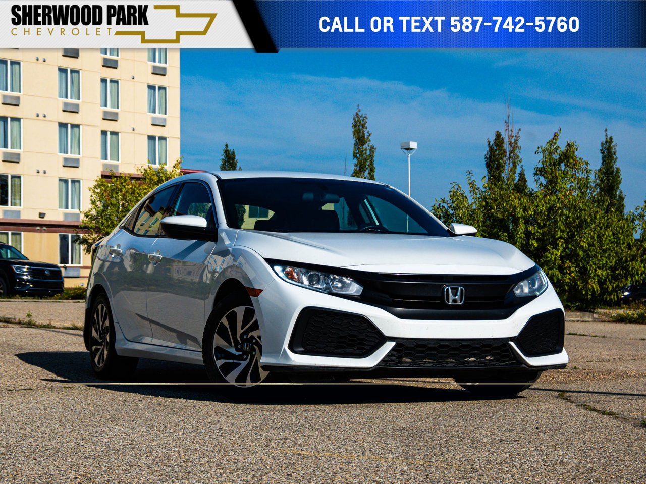 2018 Honda Civic Hatchback LX CVT White Sherwood Park - photo #0