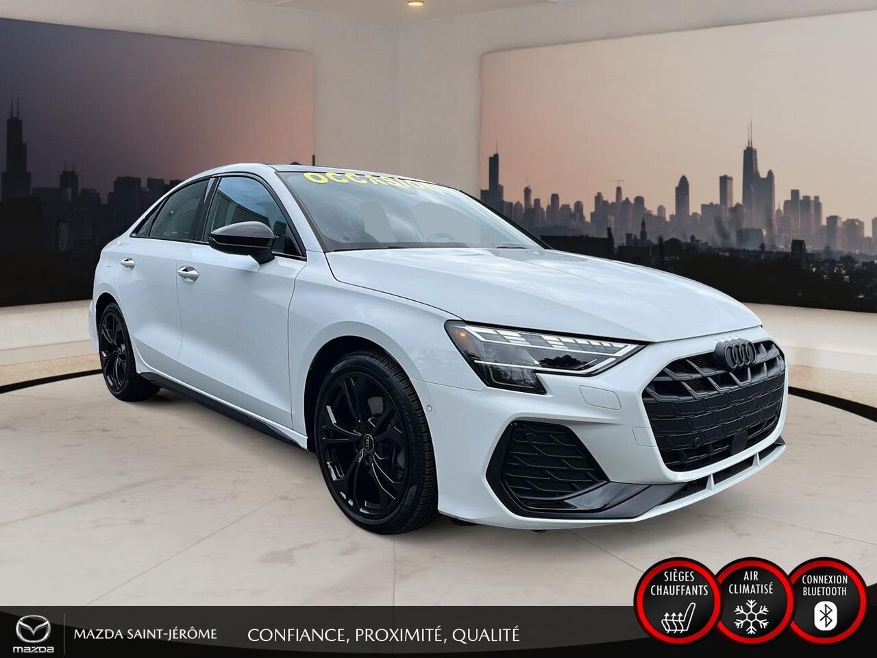 Audi A3 berline Technik 40 TFSI quattro | TOIT OUVRANT | MAGS NOIR | 2025 Blanc Saint-Jérôme - photo #3
