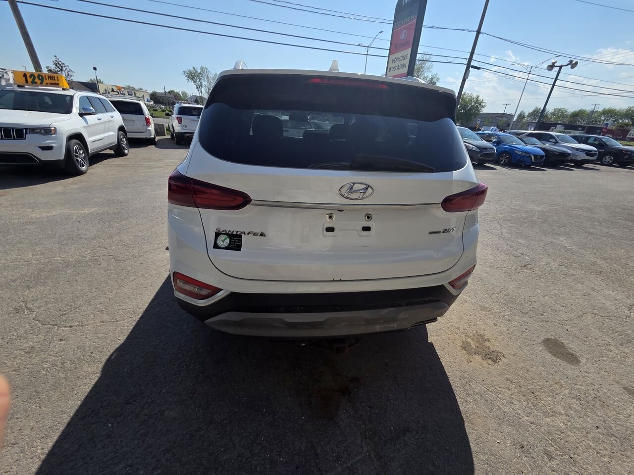 2019 Hyundai Santa Fe White  - photo #4