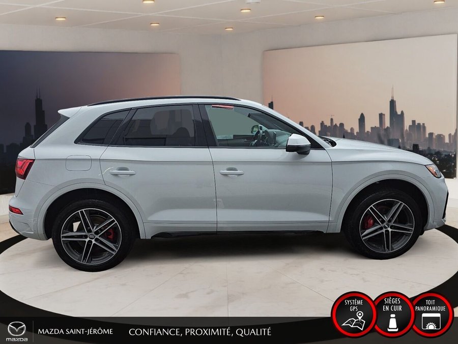 Audi SQ5 Progressiv 3.0 TFSI quattro | CUIR ROUGE | TOIT PANO | 2022 Blanc