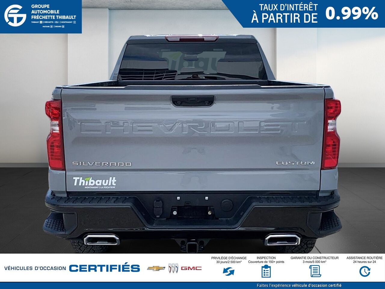 CHEVROLET SILVERADO Custom Trail Boss cabine multiplace 4RM 157 po 2025 Gris Montmagny - photo #2