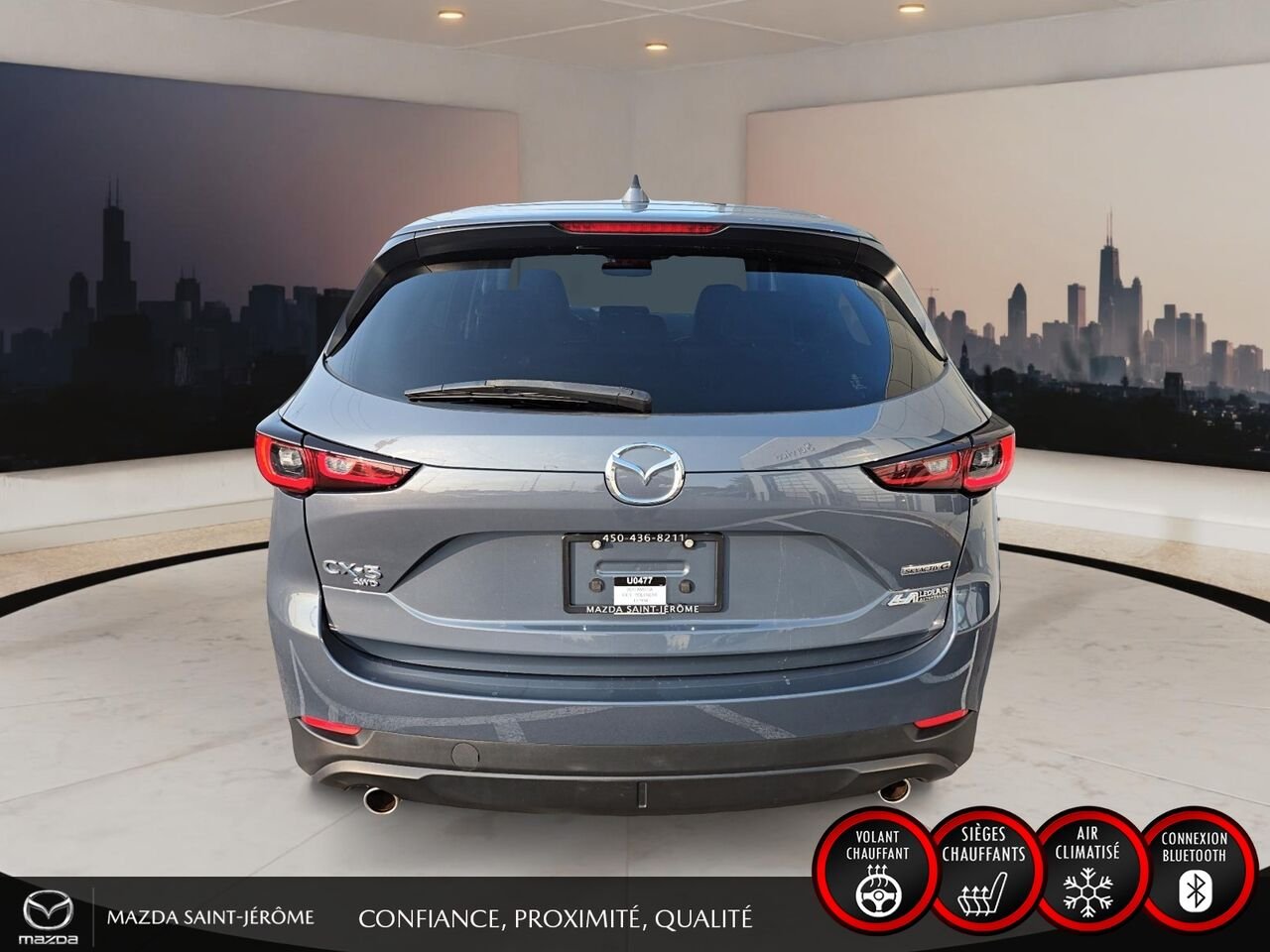 Mazda CX-5 GS | AWD | CUIR | 2023 Gris Saint-Jérôme - photo #6