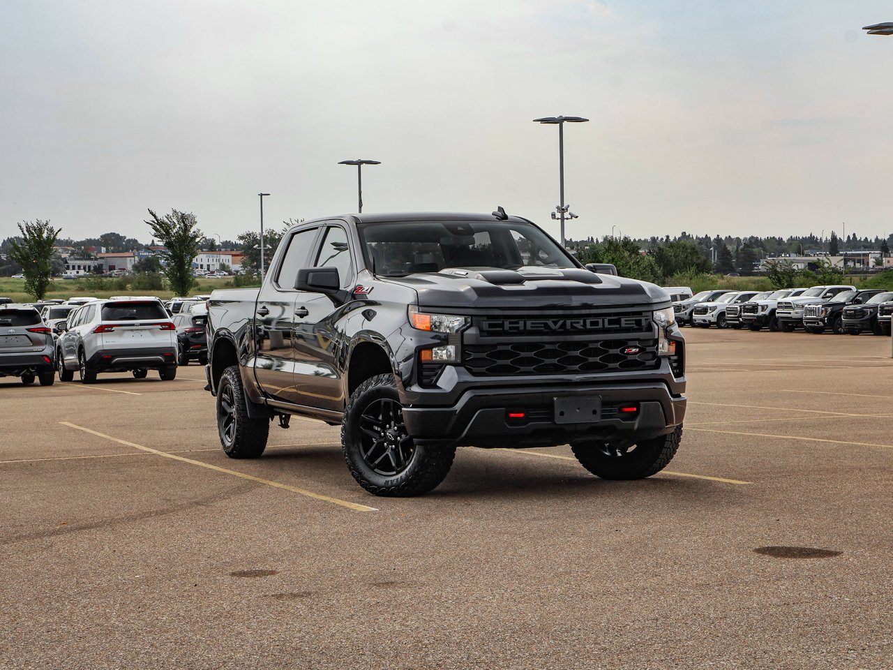 2024 Chevrolet Silverado 1500 4WD Crew Cab 147 Custom Trail Boss Grey Sherwood Park - photo #1