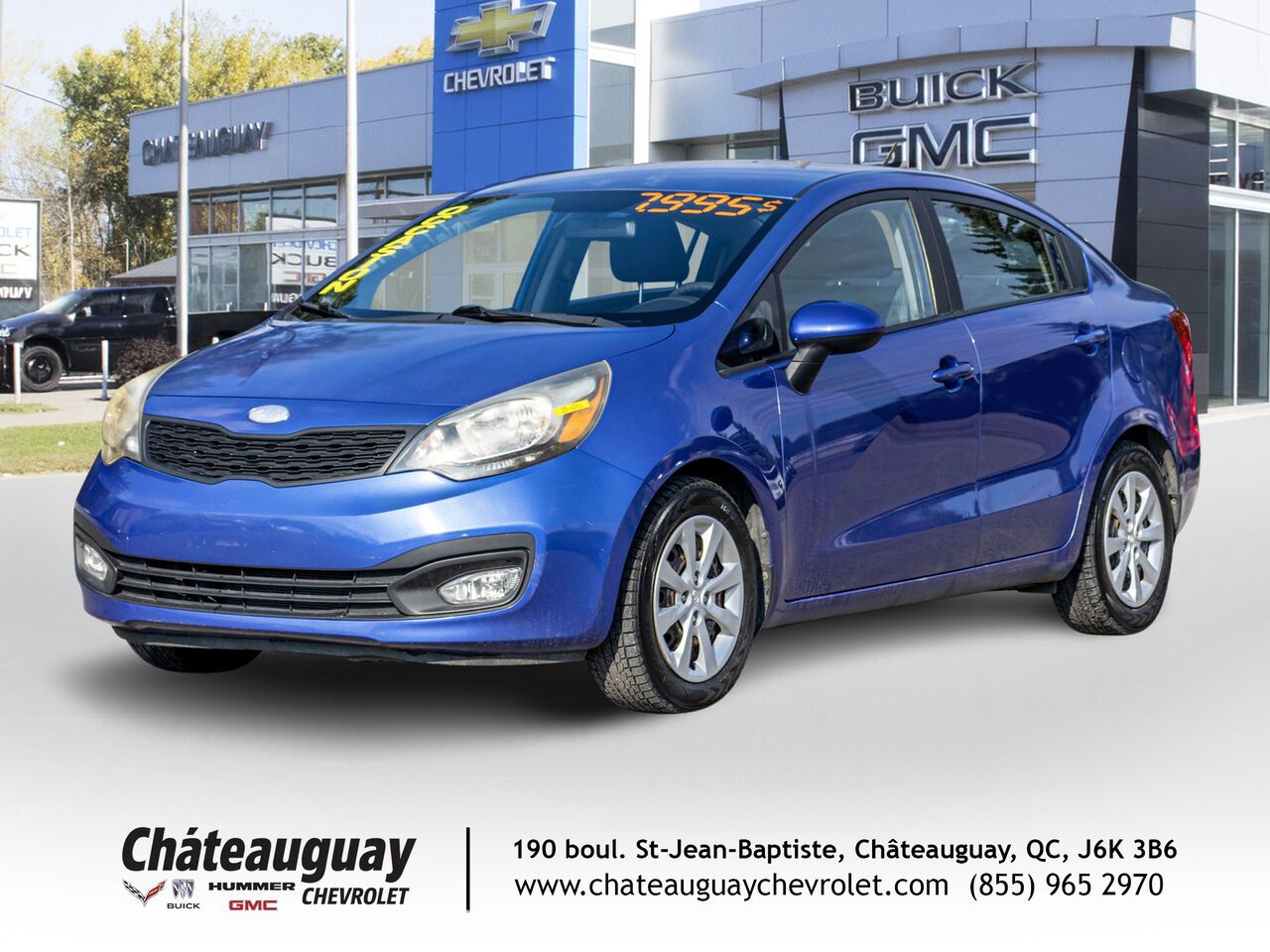 Blue 2013 Kia Rio Sedan Front-Wheel Drive Automatic