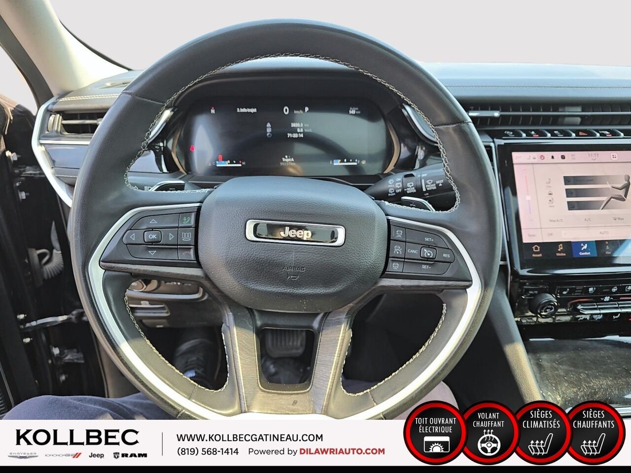 JEEP GRAND CHEROKEE Limited 4x4 2023 Noir Ottawa & Gatineau - photo #7
