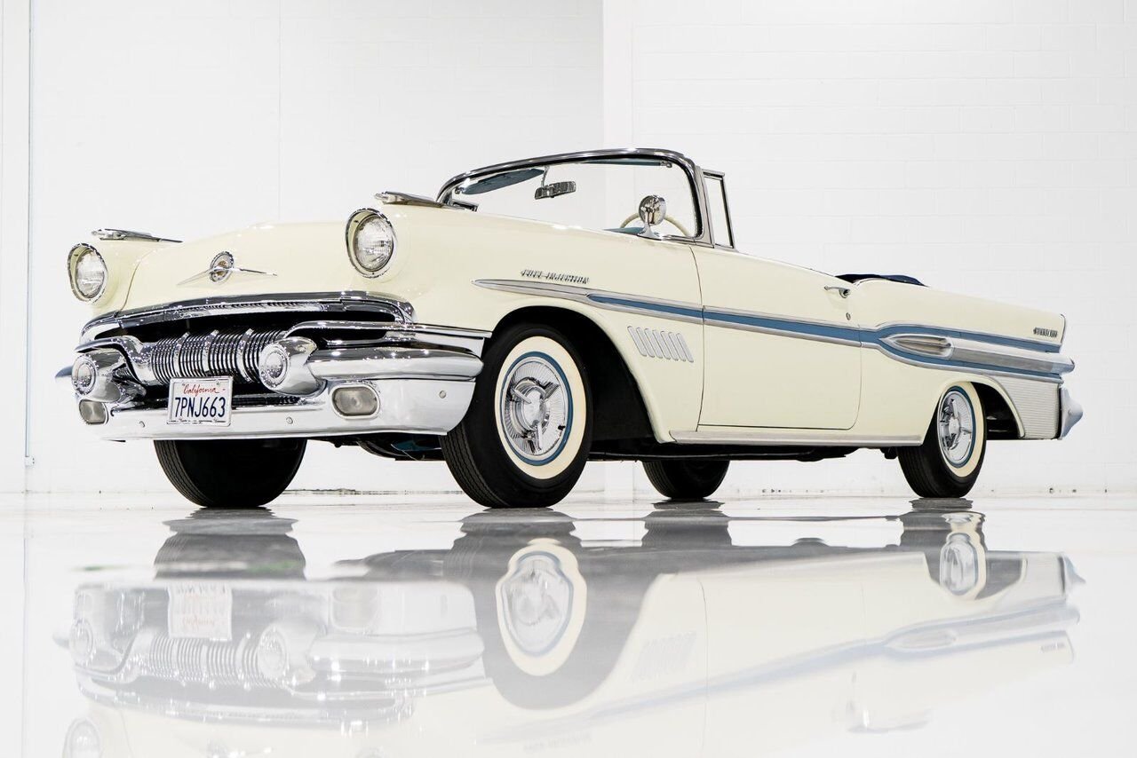 1957 Pontiac Bonneville *PRICE IN USD* Fuel injected 347/315HP 1 of 630 produced White Montreal - photo #31