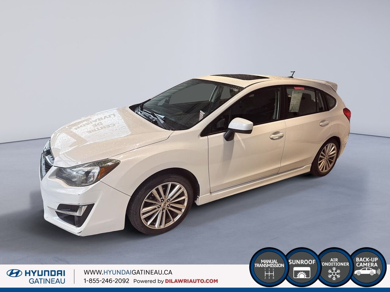 Subaru Impreza Voiture à hayon, 5 portes, boîte manuelle *** bas millage , AWD *** 2015 Blanc Ottawa & Gatineau - photo #5