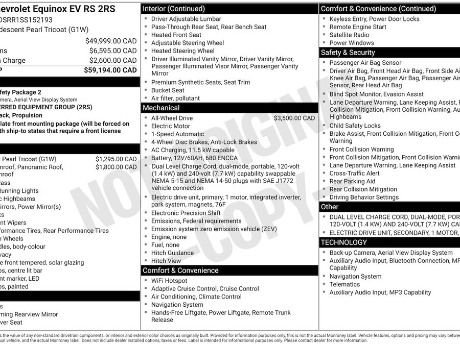 Chevrolet Equinox EV 2025 2025 Blanc