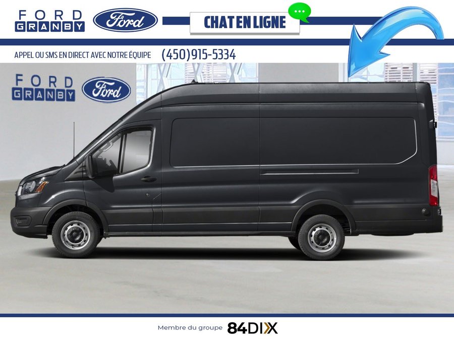 Ford Transit fourgon utilitaire T-350 EL PA toit surélevé 148 po PNBV de 9 500 lb 2025 Noir agate métallisé