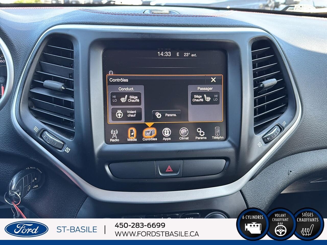 2018 JEEP CHEROKEE Black Saint-Basile-le-Grand - photo #22