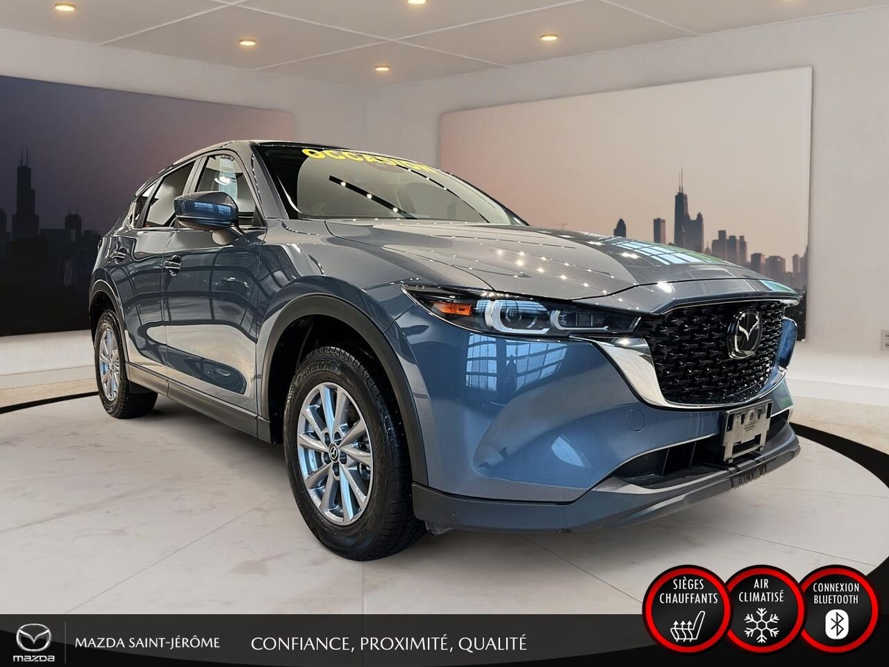 2025 Mazda CX-5 GS | AWD | SIMILICUIR SPORT | VOLANT CHAUFFANT | HAYON ÉLECTRIQUE Grey Saint-Jérôme - photo #3