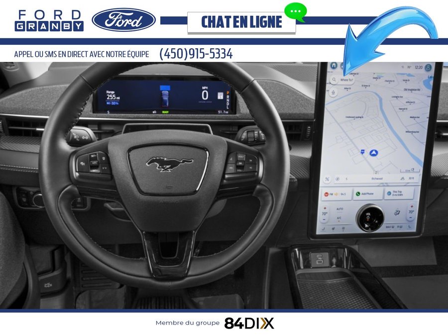Ford Mustang Mach-E Haut de gamme TI 2025 Gris glacier métallisé trois couches