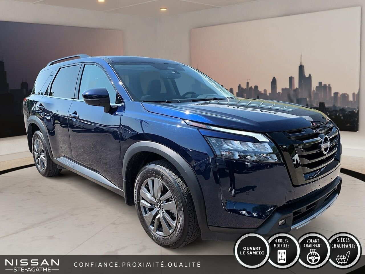 2024 Nissan Pathfinder SV 4RM Blue Saint-Jérôme - photo #2