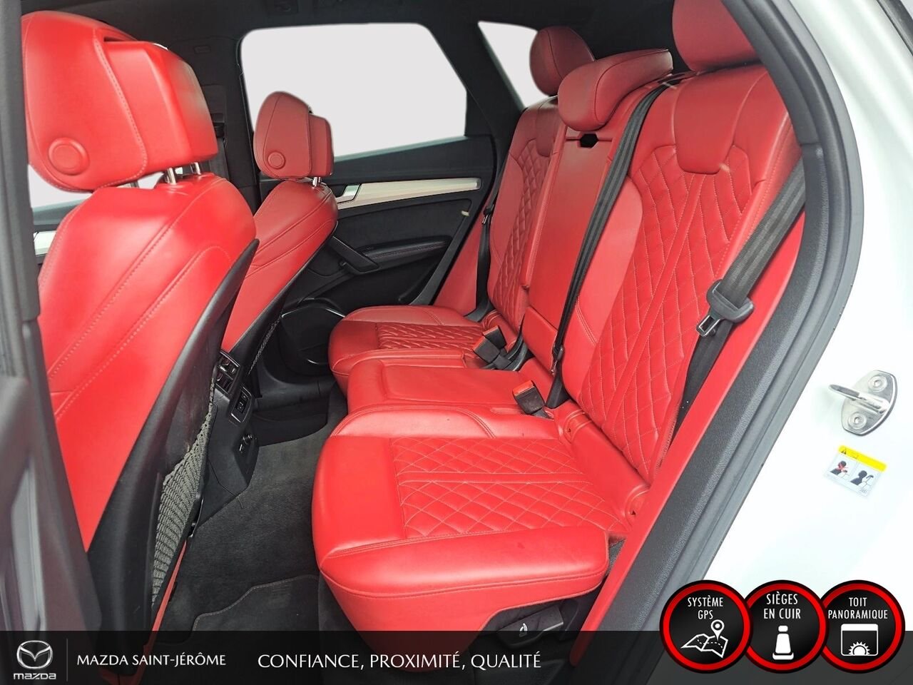 2022 Audi SQ5 Progressiv 3.0 TFSI quattro | CUIR ROUGE | TOIT PANO | White Saint-Jérôme - photo #22