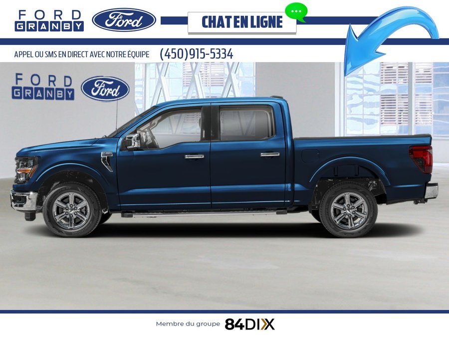 Ford F-150 XLT cabine SuperCrew 4RM caisse de 5,5 pi 2025 Bleu antimatière métallisé