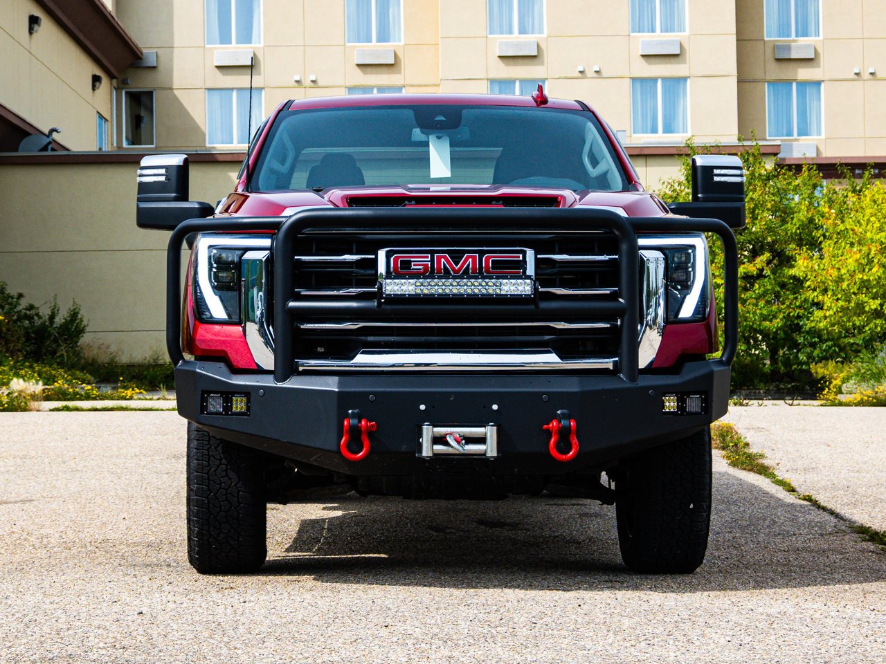 2025 GMC Sierra 3500HD 4WD Crew Cab 159 SLT Red Sherwood Park - photo #2